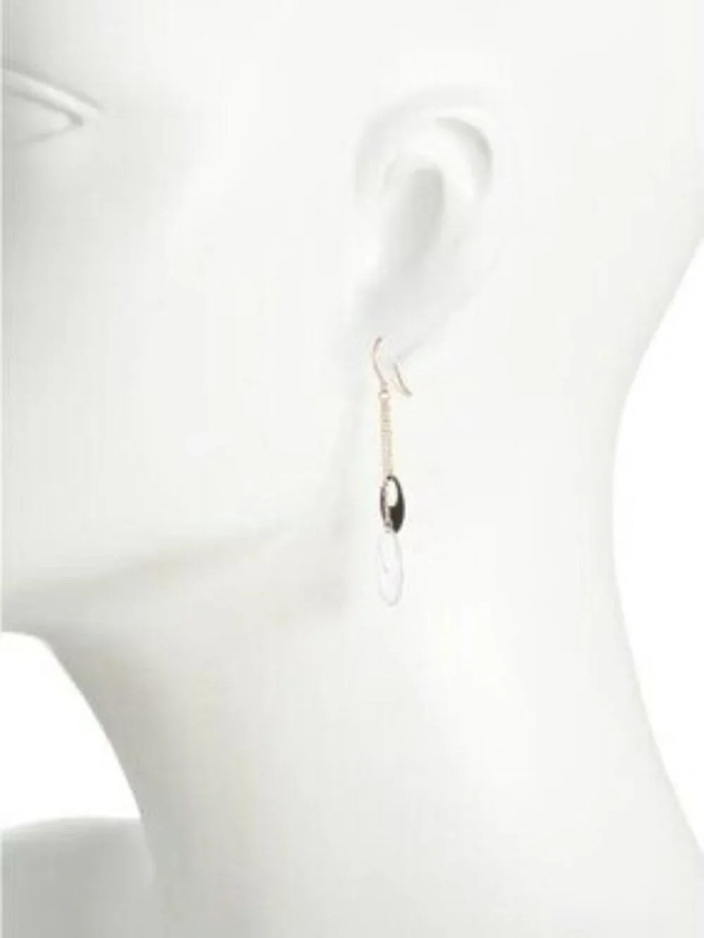 FREMADA Made In Italy 10kt Gold Two Tone Open Disc Drop Earrings
